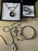 Collection on silver jewellery-including Swarovski