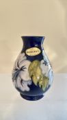 Moorcroft tubelined hibiscus vase with box