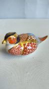 Royal crown derby pheasant silver stopper