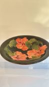 Moorcroft Hibiscus Pattern Pottery Charger