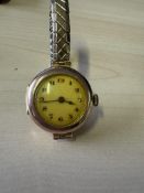 Early 20th century 9ct rose gold cased ladies wris