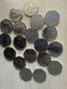 19 Collectable 50p coins