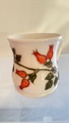 Moorcroft rosehip pattern mug