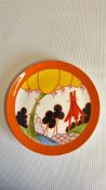 Wedgewood clarice cliff plate summer house L/E + c