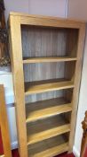 Oak open bookcase