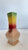 Shelley hand-painted sunset sailing boat vase