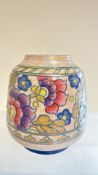 Charlotte Rhead - Crown DucalHand-painted floral crackle-glazed jug