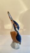 Royal Copenhagen porcelain kingfisher figurine, model 126