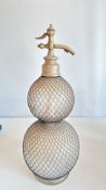 Double-ball glass seltzer siphon, London