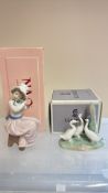Pair of boxed NAO and Lladró porcelain figurines