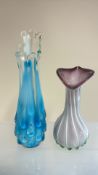 Pair of Murano-style art glass vases