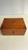 Wooden sowins box with key