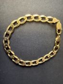 9ct gold curb bracelet 12g