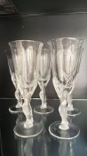 Set of 5 Faberge “Angel” crystal champagne flutes