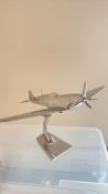 Large chrome spitfire on stand