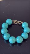 Turquoise beaded bracelet