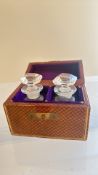 Apothecary baccarat 2 glass bottle case