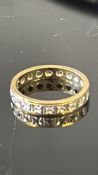 9ct Gold full eternity ring set with small diamond