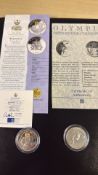 Barbados 1997 $1 Golden Wedding & Niue 1991 $5 Olympic â€˜Discusâ€™ Silver Proof Coins (2)