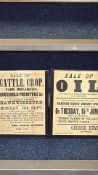 Pair of 1865-1880 Scottish auction broadsides