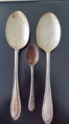3 Silver spoons makers E.V Date letter N Weight 13