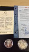 Two Sterling Silver Proof Coins â€“ 2002 Canada Golden Jubilee $1 & Jersey Â£5 Sir Francis Drake