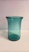 Teal Bubble Glass Vase (possibly Whitefriars)