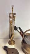 Brass fireside accessory group