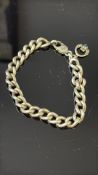 Heavy silver charm bracelet with 1 charm Weight 65