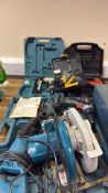 Collection of power and hand tools, Makita and others