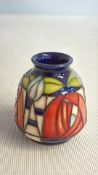 Moorcroft Caledonia vase Height 5.5 cm