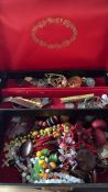 Box of costume jewellery and trinkets