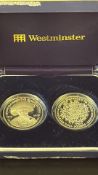 Set of 2 sterling silver proof coins, Queen Mother Centenary 2000