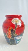 Anita Harria mermaid vase signed in gold