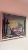 Signed oil seascape by M. Blake (55cm x 65cm including frame)
