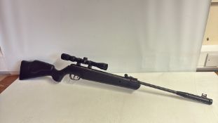 Remington Tyrant XGP break-barrel air rifle with scope and case