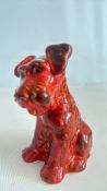 Anita Harris terrier dog signed in gold