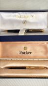 Waterman and Parker boxed pen and pencil set