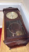 Mahogany wall regulator clock