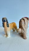 2 beswick dog's Afghan hound + Yorkshire terrier