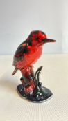 Anita Harris kingfisher signed in gold