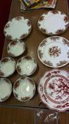 Group of English bone china plates and bowls