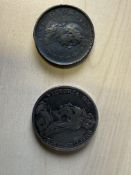 Victorian 1890 crown together with a George III 18