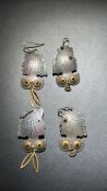 2 Pairs of designer earrings