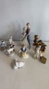 Group of Goebel Hummel and other continental porcelain figurines