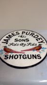 Cast iron James Purdey & Sons shotguns sign