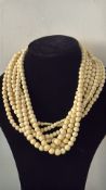 Collection of bone necklaces