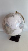 Desktop World Globe on Wooden Plinth