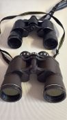 Pair of porro-prism binoculars comprising Opticron High Resolution 8×42 (field 6.3°) and Miranda