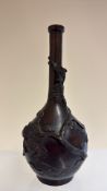 Bronze Japanese embossed vase